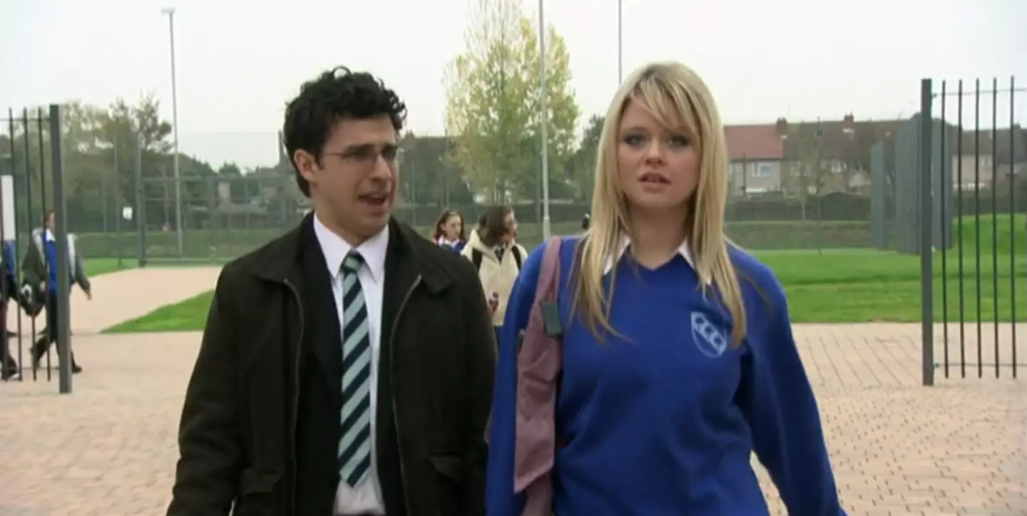 Emily Atack and Simon Bird in The Inbetweeners (Channel 4)