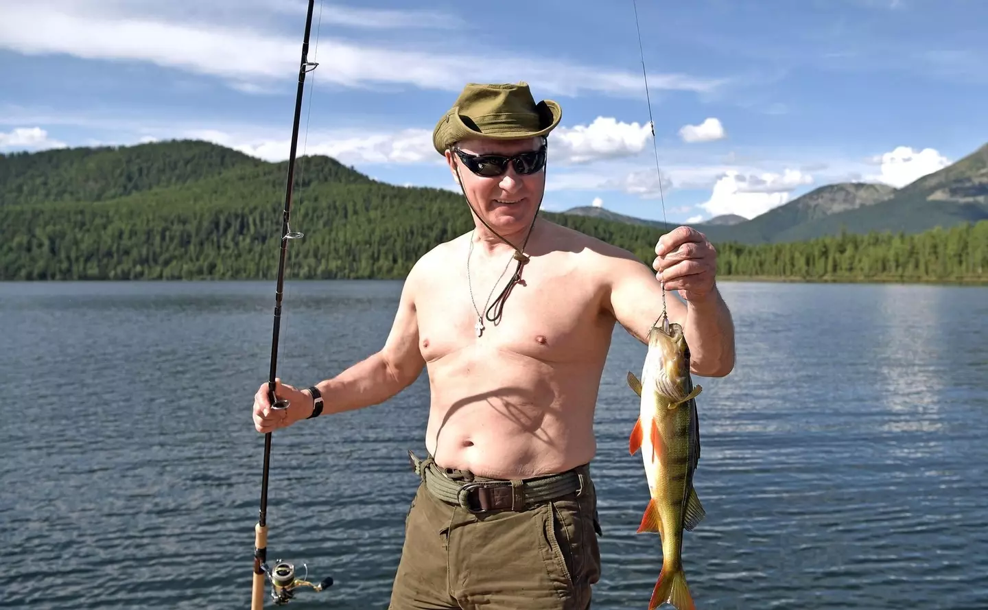 Putin says he sees no problem with being photographed topless.
