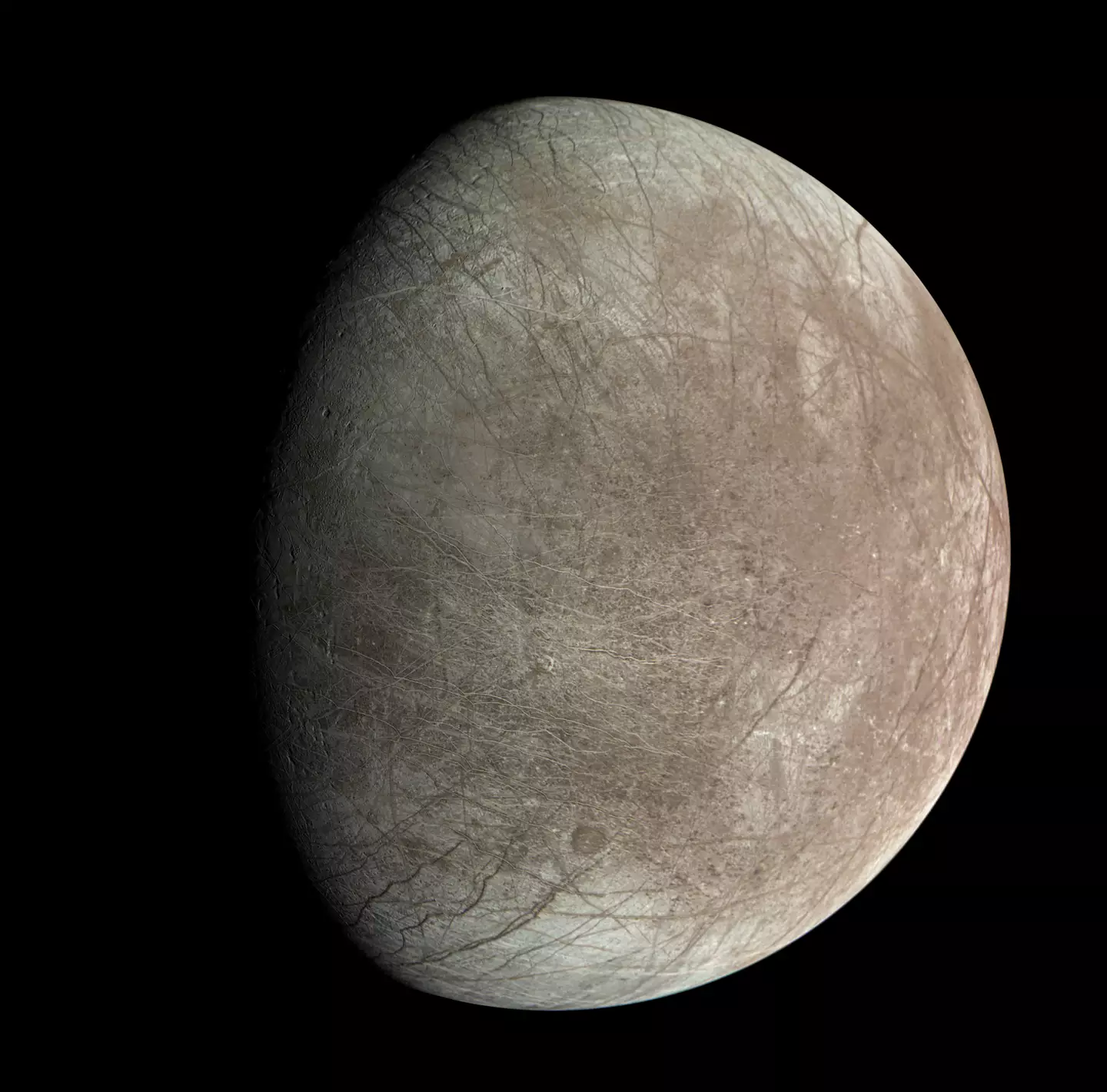 Jupiter's moon, Europa (NASA/JPL-Caltech/SwRI/MSSS)