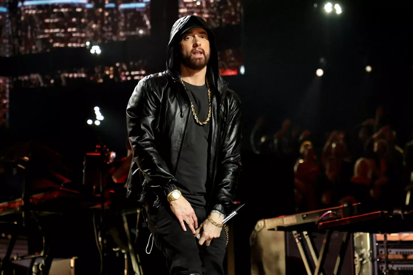 Eminem is no stranger to dissing people in his tracks. (Theo Wargo/Getty Images for The Rock and Roll Hall of Fame)