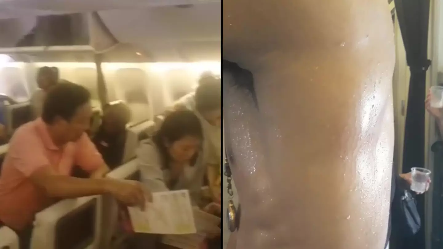 Passengers forced to strip off after being trapped in 38 degree plane for hours