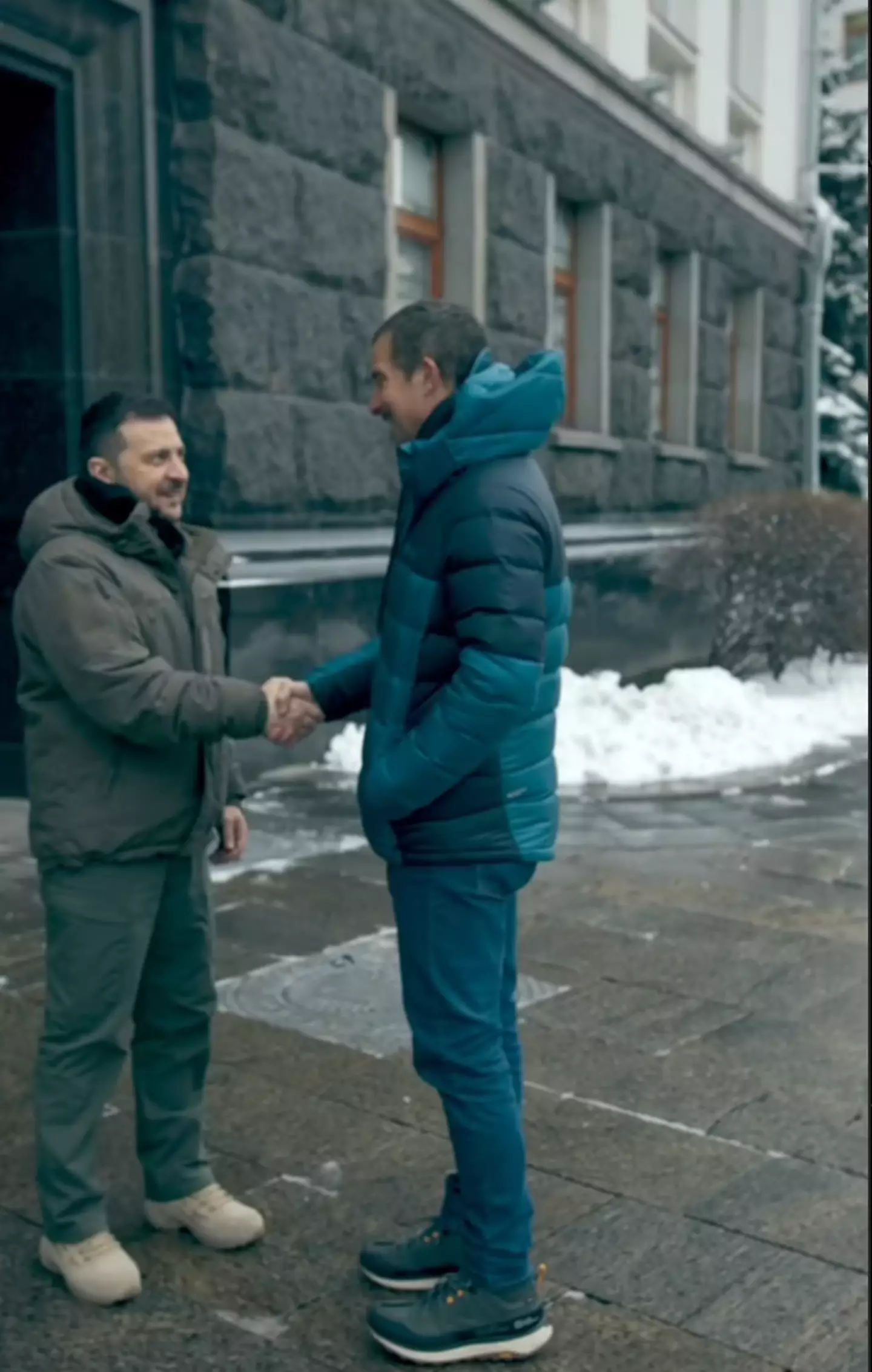 Bear Grylls met with President Volodymyr Zelensky in Kyiv.