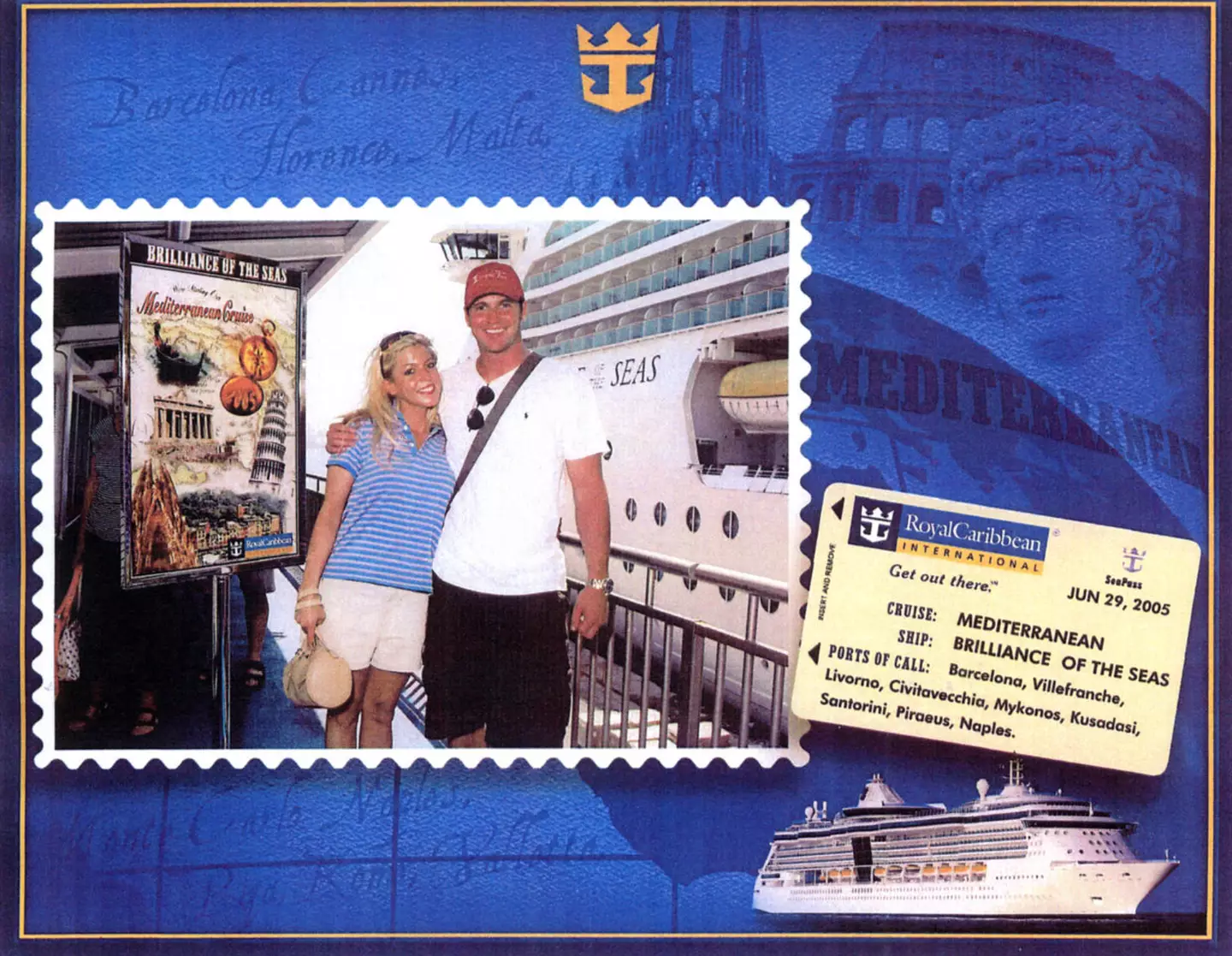 George and his new wife Jennifer planned a two week honeymoon onboard the cruise ship. (Royal Caribbean)