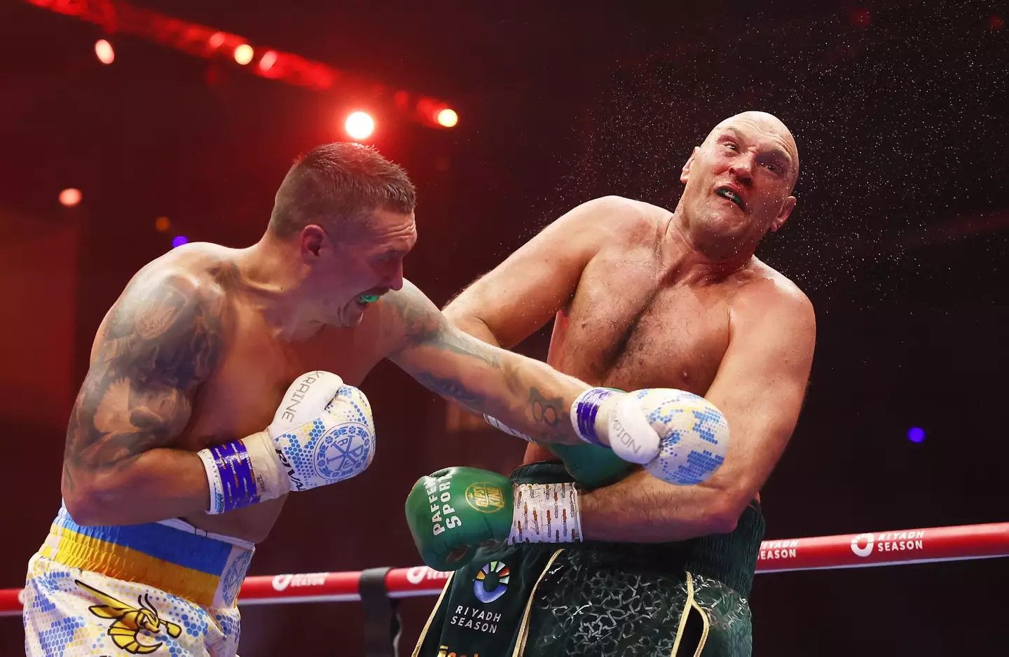 Oleksandr Usyk defeated Tyson Fury to become undisputed heavyweight champion, but he might not have that title for long. (Richard Pelham/Getty Images)