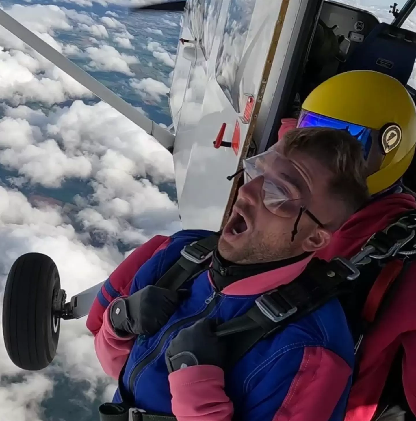 Brad raised thousands for charity after taking part in a skydive last year.