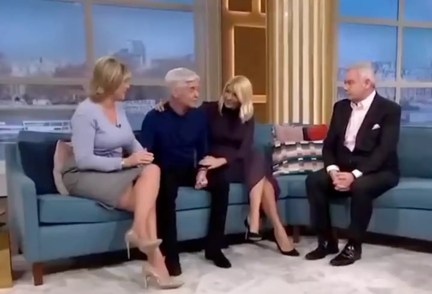 The group all shared a sofa on ITV's This Morning.