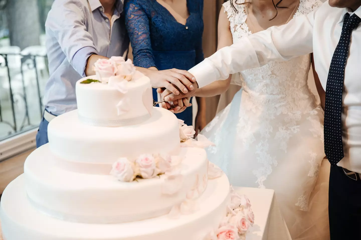 Many wedding traditions revolve around the cutting of the cake.