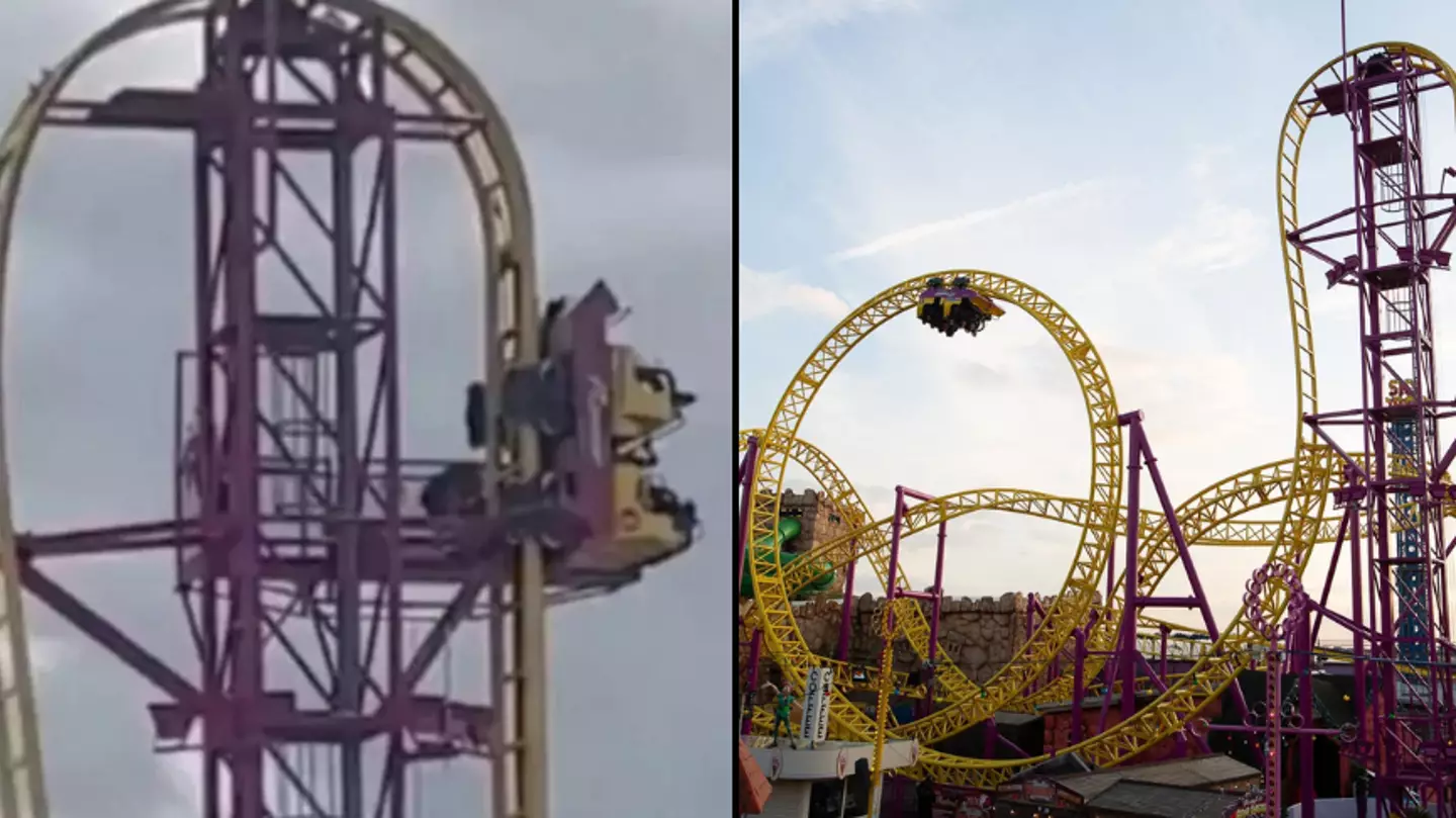 Rollercoaster riders left stuck 72ft up ride at UK theme park