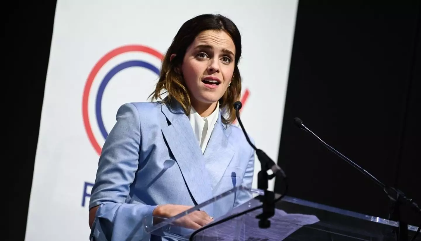 Emma Watson speaks during a conference about gender equality in Paris, on May 10, 2019. (