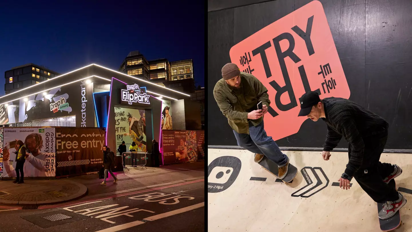 Skateboard GB & Samsung's new Flip Park pop-up with live DJ's and film screenings is now open