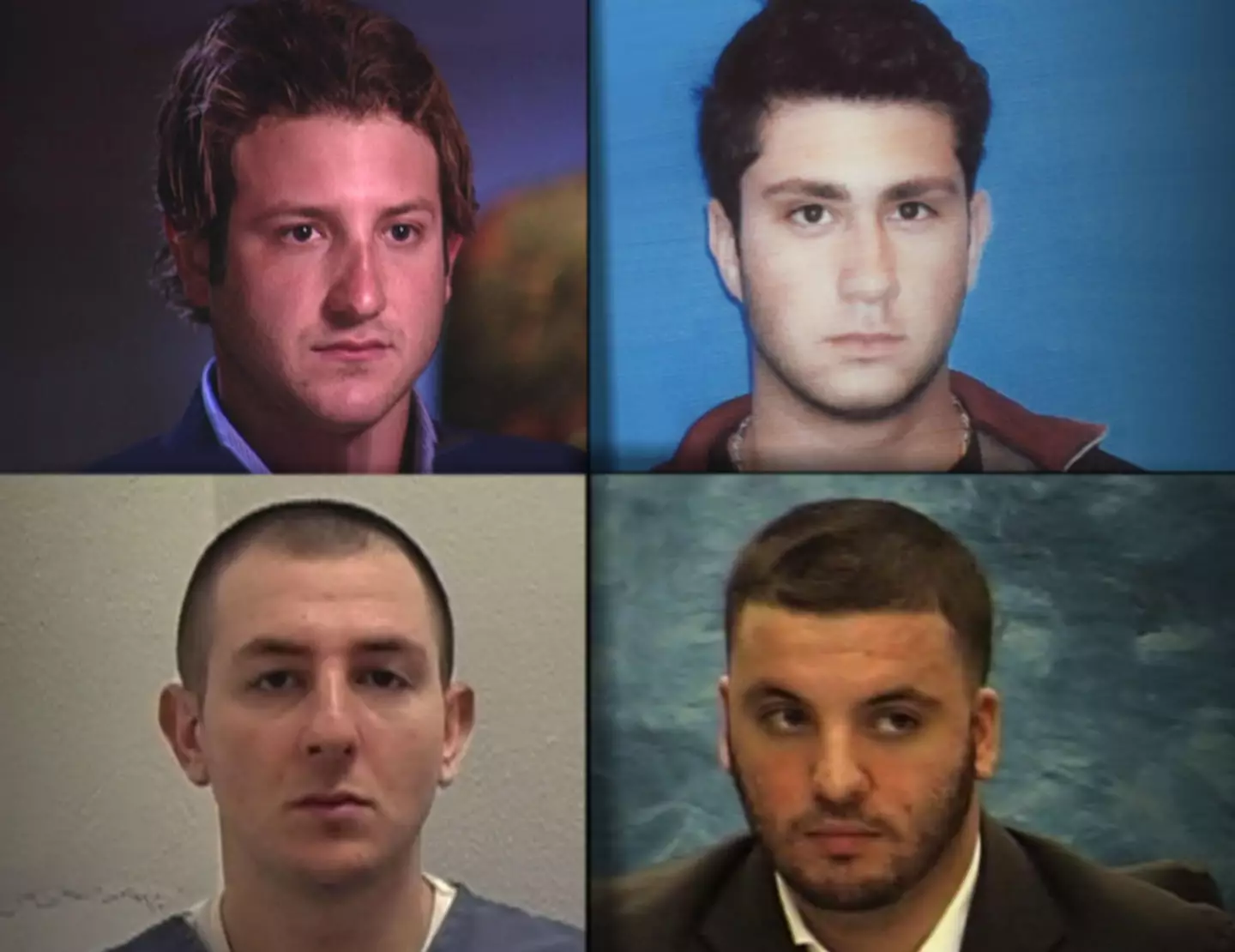 The four men interviewed by police who said they took George back to his cabin and put him to bed. (CBS)