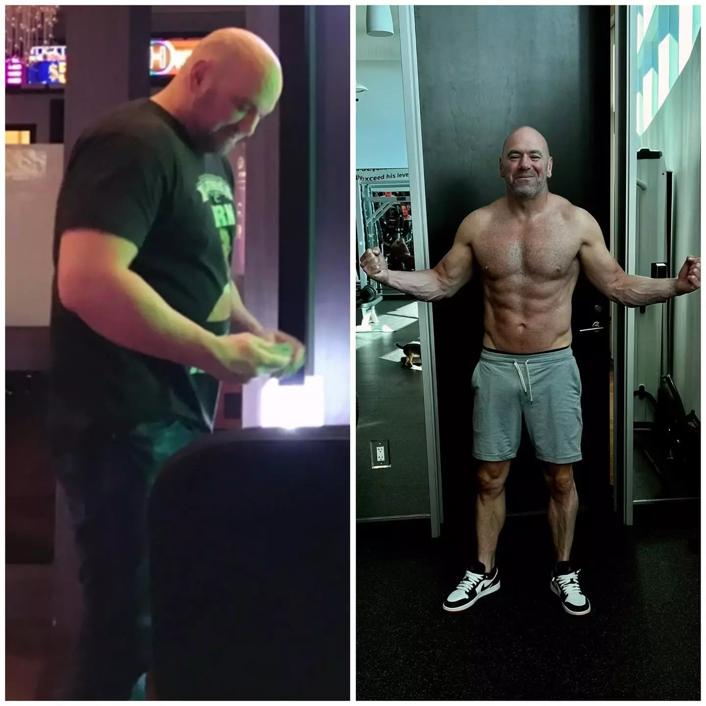 Dana White's fitness transformation is pretty remarkable.