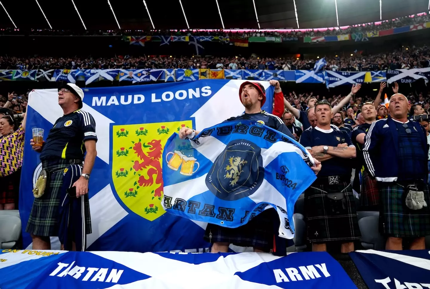 Scotland fans are in full force in Munich. (PA)