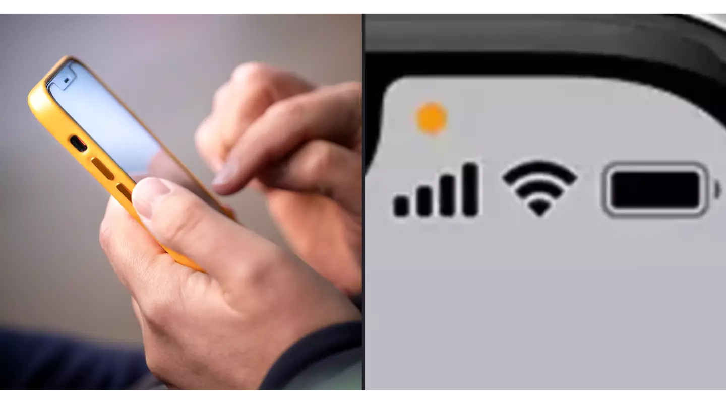 Les utilisateurs d'iPhone sont avertis du petit point orange qui apparaît en haut de votre écran