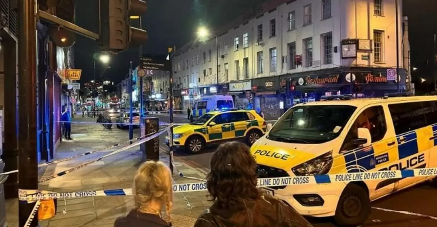 A child and three adults were shot in East London (@BigSiRobbo/X)
