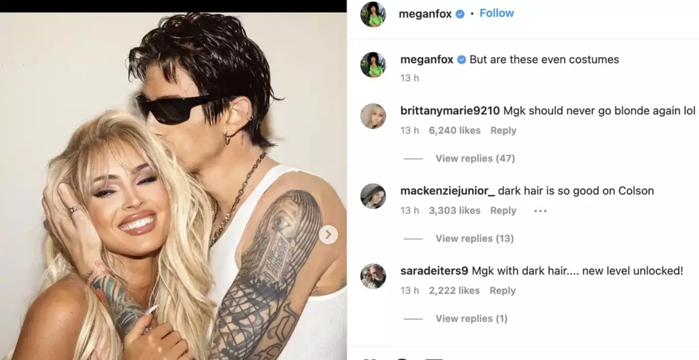 Megan Fox and MGK have been criticised for their Halloween costumes.