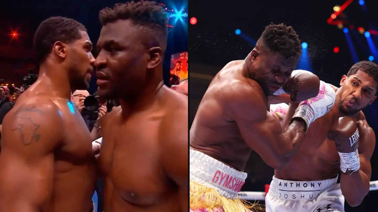 Boxing fans praise Anthony Joshua for what he said to Francis Ngannou moments after brutal knockout