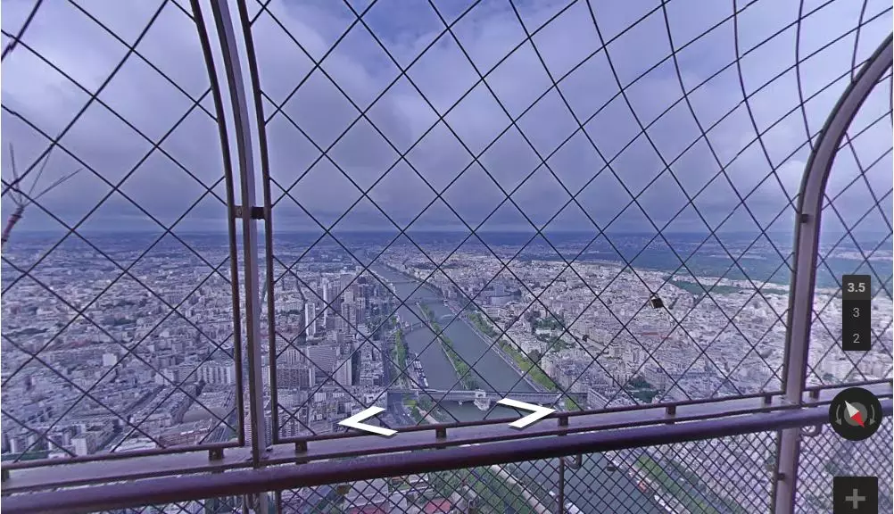 What a view over Paris from the top of the Eiffel Tower.