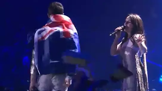 Serial Prankster Got His Arse Out On Last Night's 'Eurovision'
