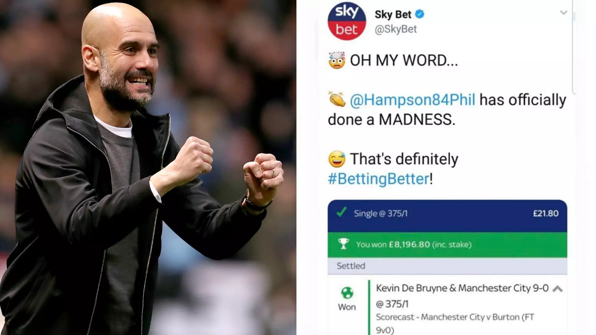 Punter Wins Outrageous Bet After Predicting City's 9-0 Win, De Bruyne To Score First