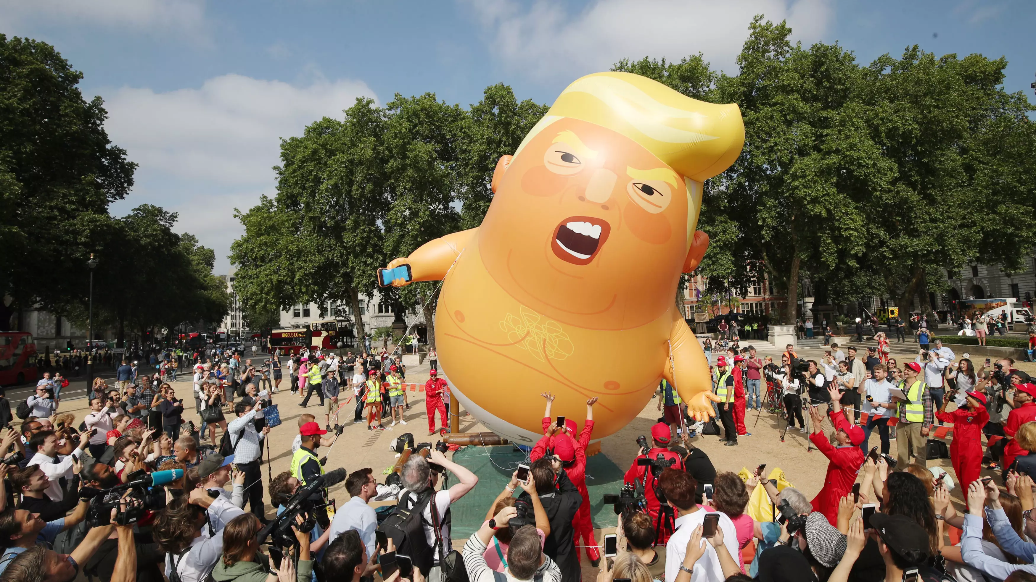Giant Donald Trump Baby Balloon Has Been Pulled Down 
