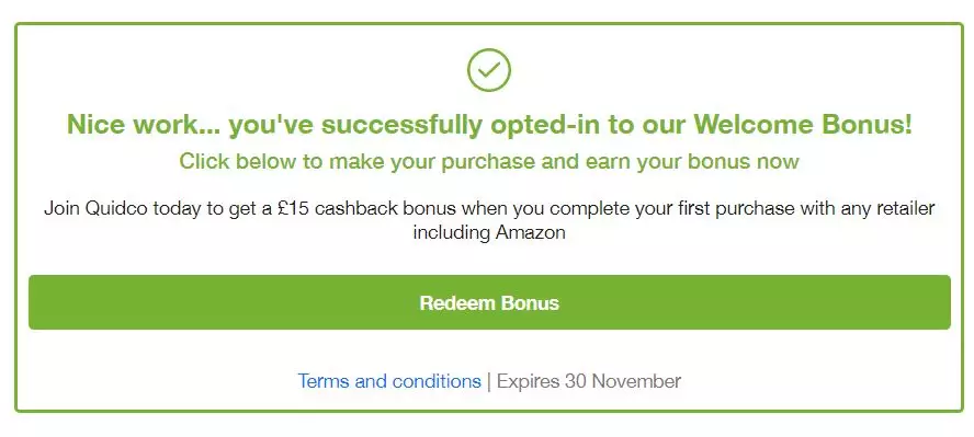 Click on 'Redeem Bonus' to go to the Echo product.