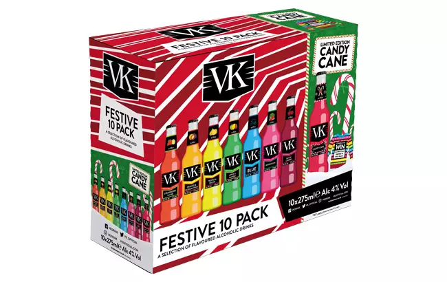 VK's Candy Cane bottles will be added to multipacks over Christmas (