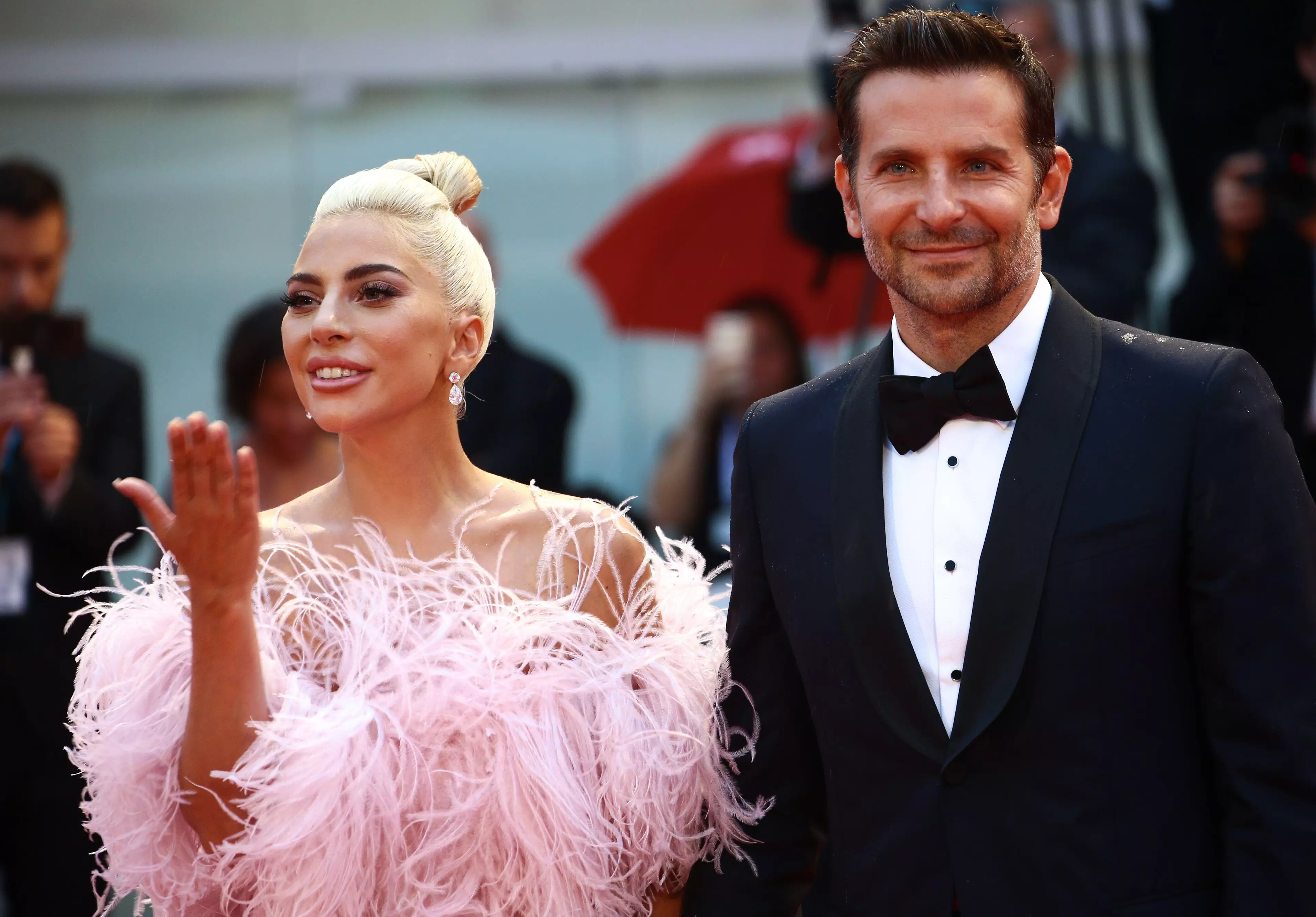 Lady Gaga and Bradley Cooper at the A Star Is Born screening during the Venice Film Festival.