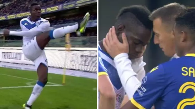Mario Balotelli Kicks Ball Into Crowd And Walks Off Pitch After Racist Abuse From Hellas Verona Fans