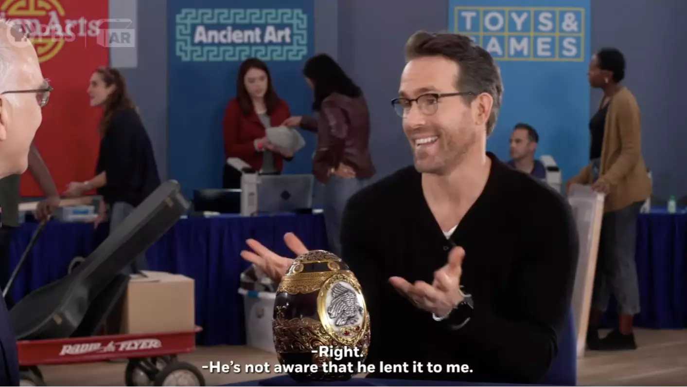 Ryan Reynolds Gets Egyptian Egg From Red Notice Valued On Antiques Roadshow