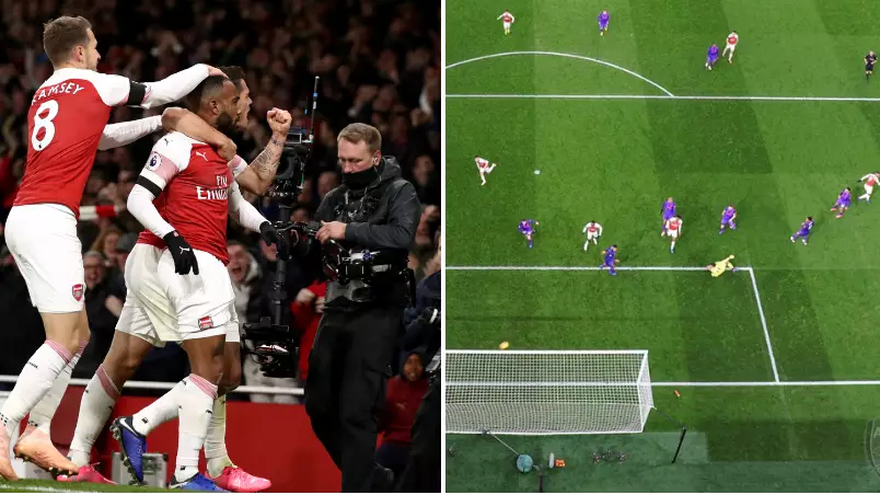Alexandre Lacazette Looked Like He Celebrated His Goal Against Liverpool Before It Went In