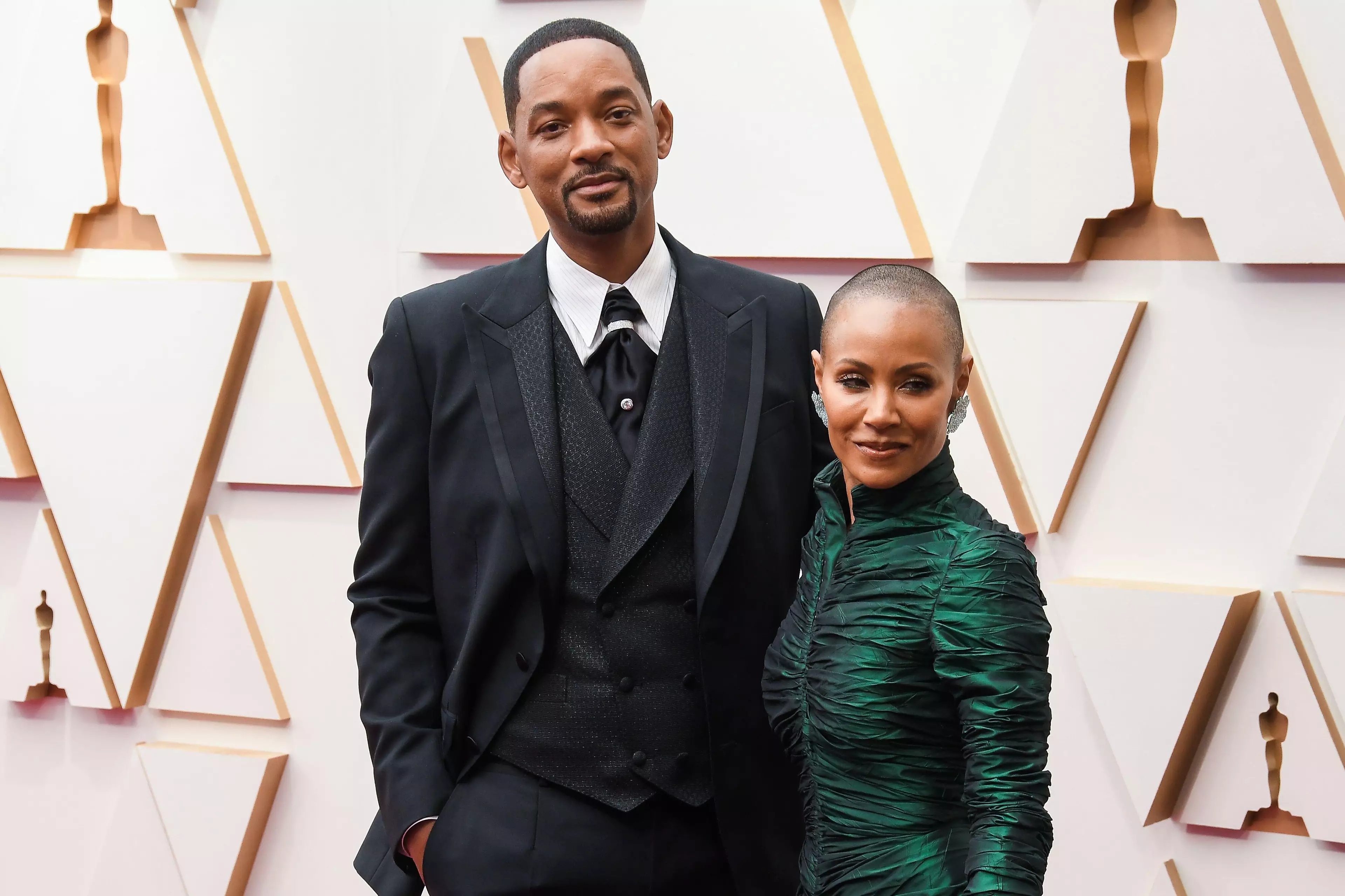 Will Smith and Jada Pinkett Smith at the Oscars. (
