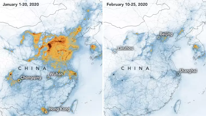 NASA Images Show The Reduction In Chinese Pollution Because Of Coronavirus