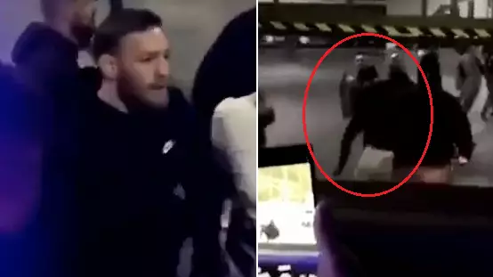 Watch: The Terrifying View From Inside Khabib's Bus As McGregor Causes Mayhem