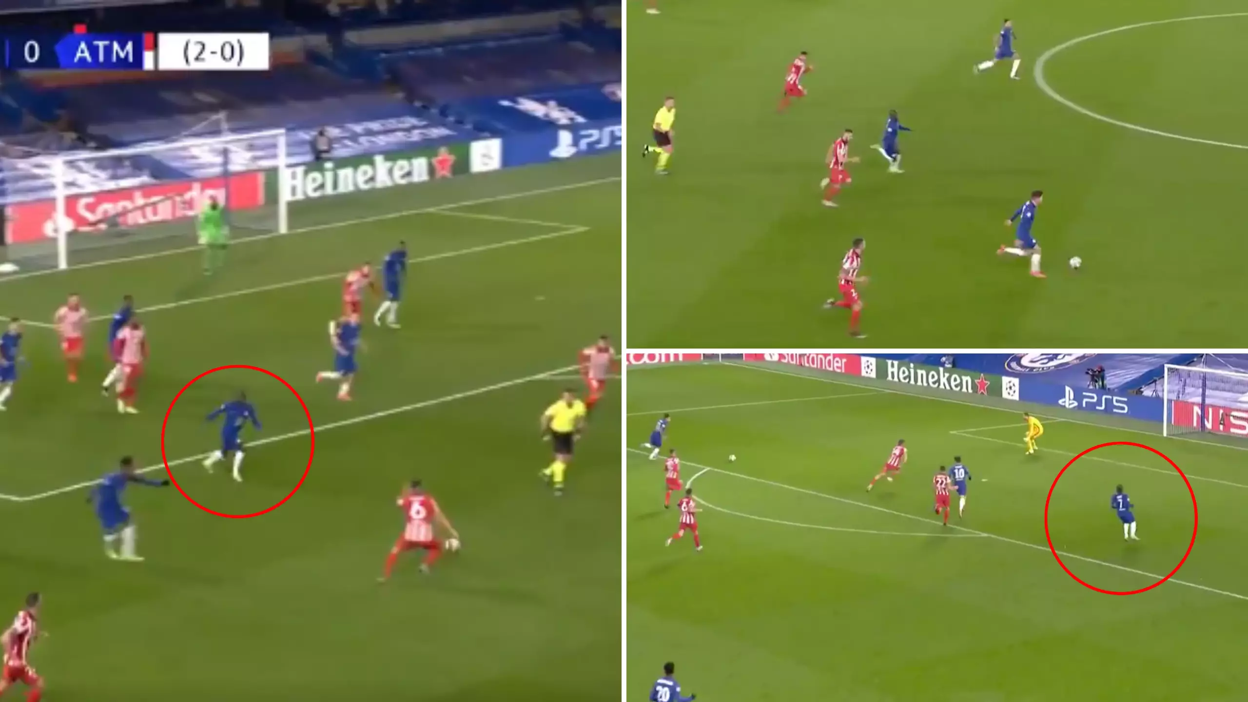 N'Golo Kante Covered The Entire Pitch In Eight Seconds Vs Atletico Madrid With Insane 'Dummy Run'