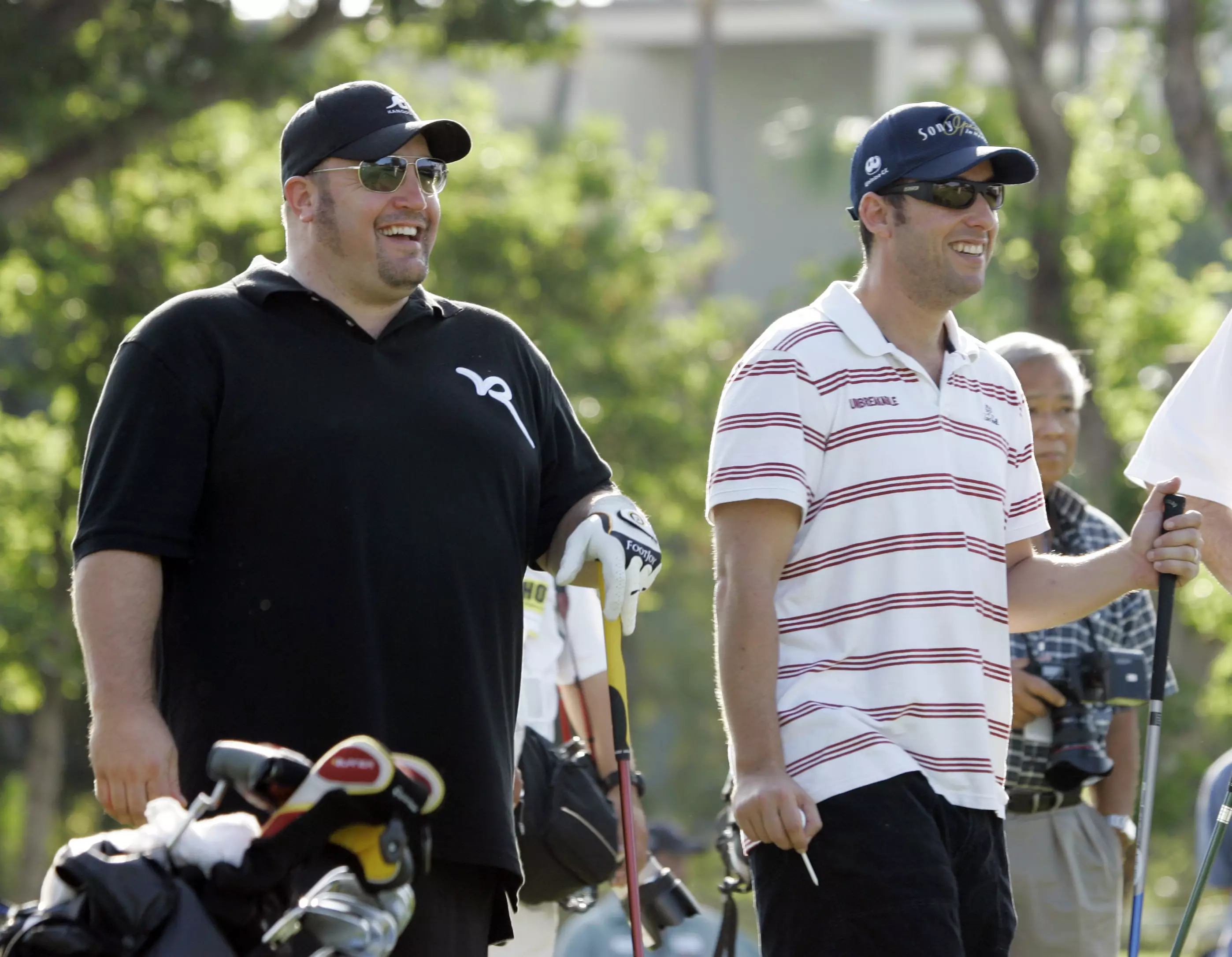 Happy Gilmore enjoys a round of golf with actor friend Kevin James