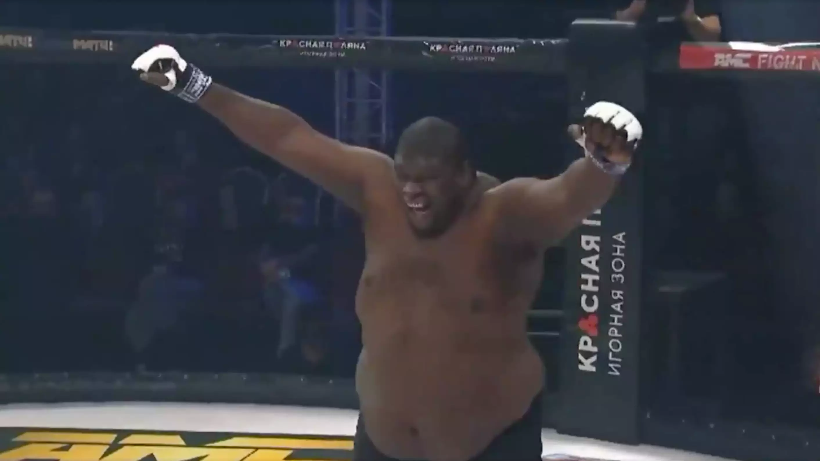 400-Pound Fighter Zuluzinho Hilariously Celebrates Victory Too