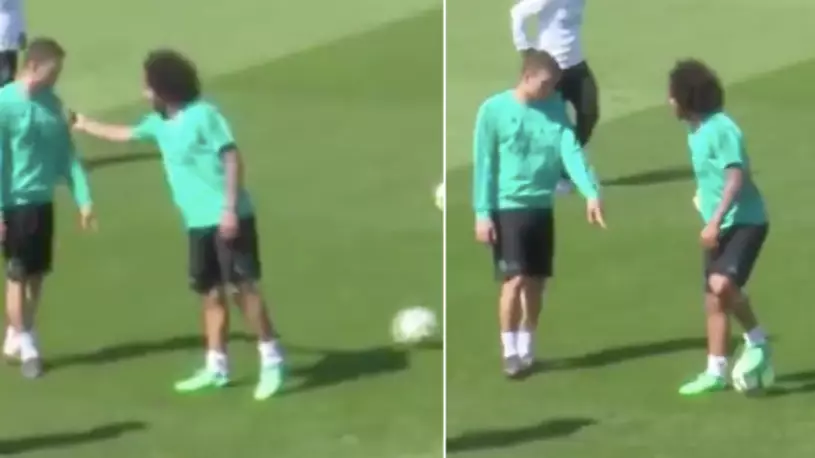Marcelo's 'No Look Control' In Real Madrid Training Is Blowing People's Minds