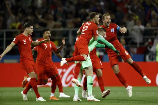 England won a World Cup penalty shootout for the first time.