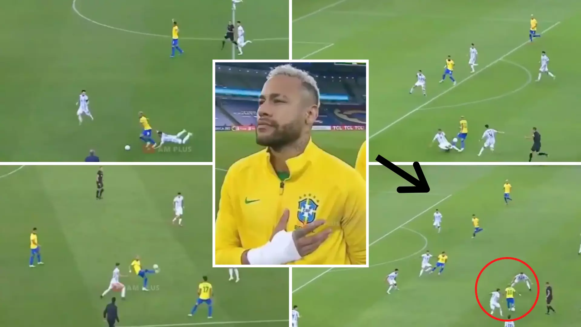 Neymar Compilation Vs Argentina Shows How He Was 'Let Down' By Brazil Teammates In Copa America Final