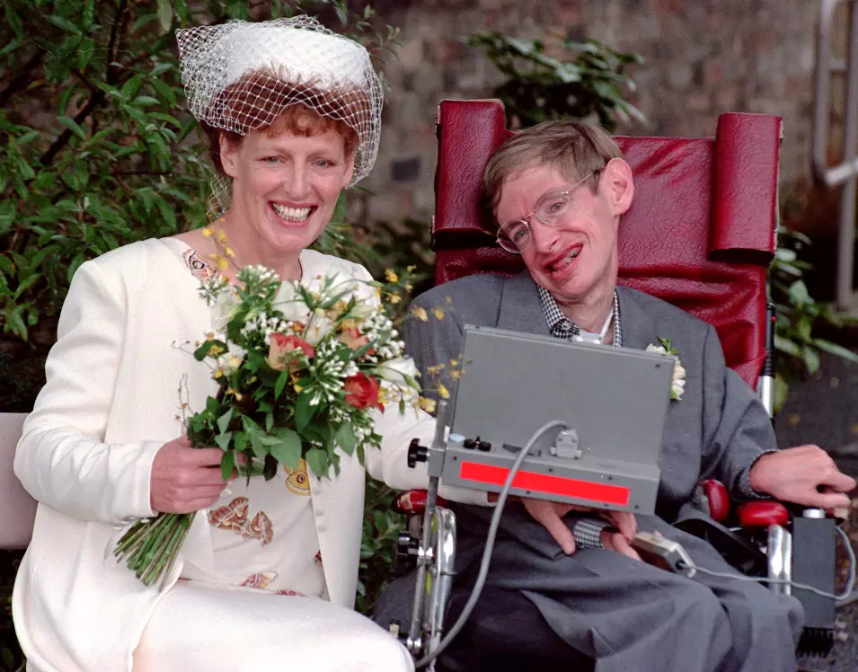 Stephen Hawking and Elaine Mason.