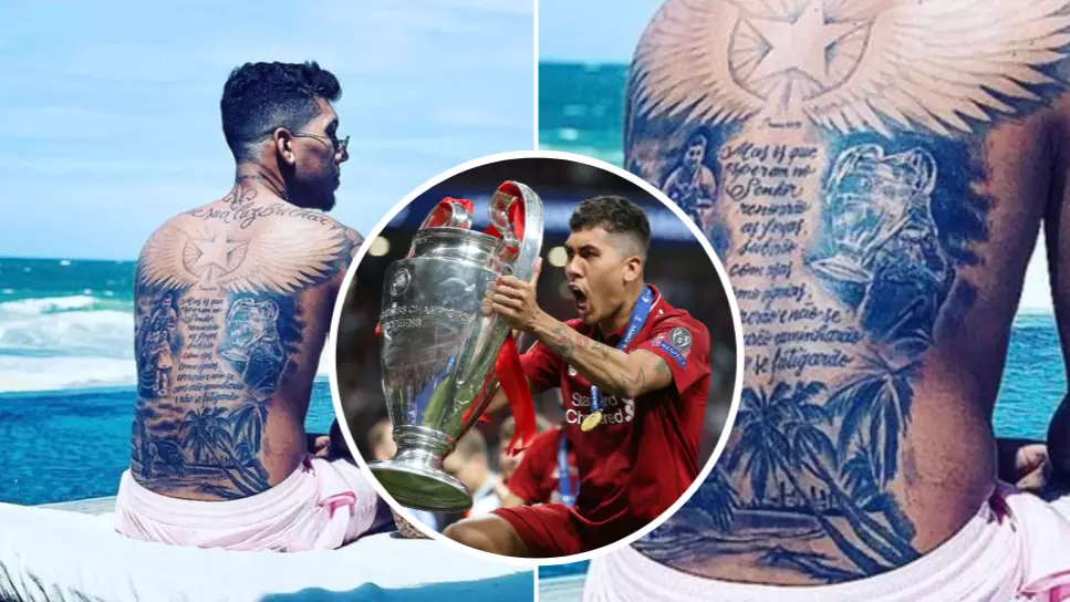 Liverpool's Roberto Firmino Gets Tattoo Of Himself Lifting The Champions League Trophy 