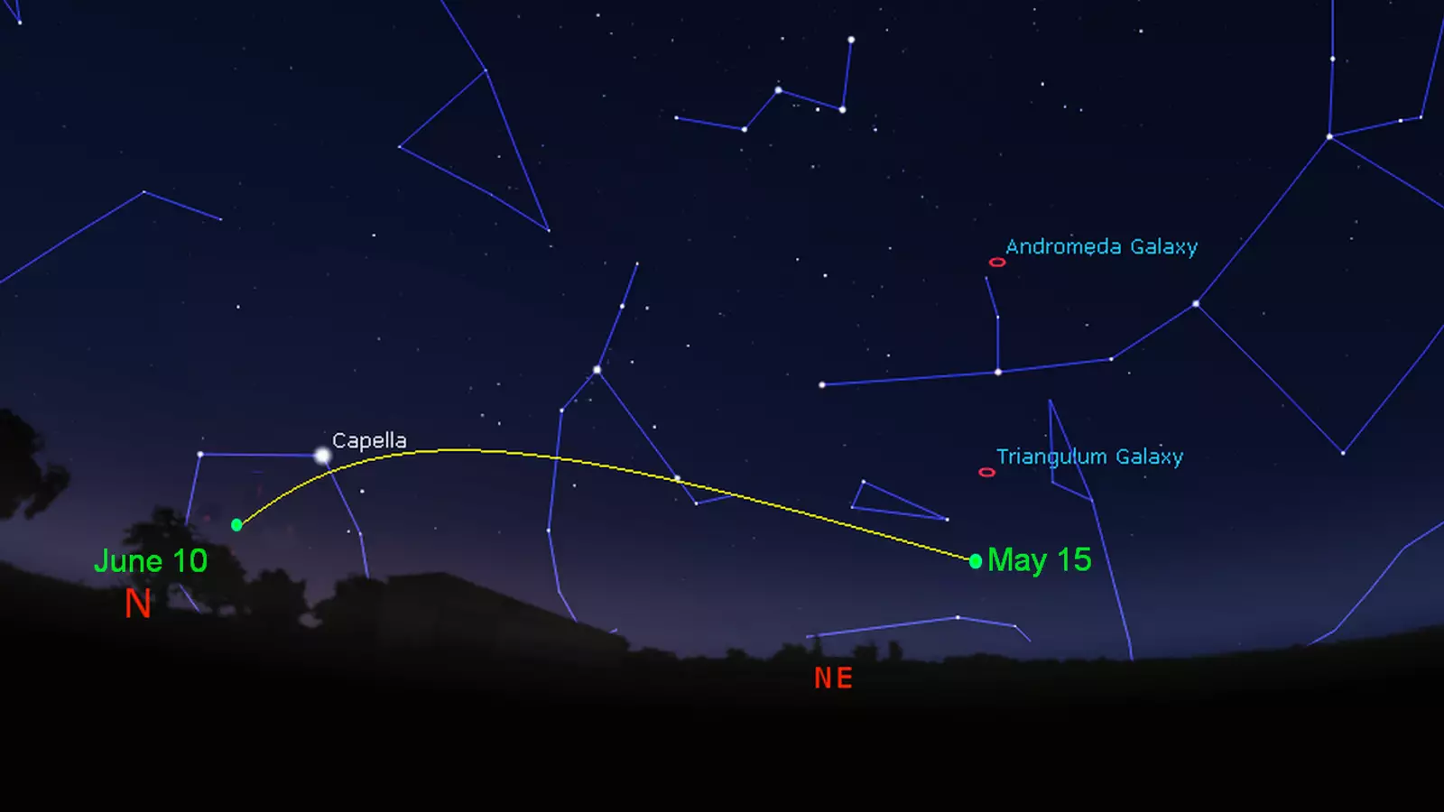 The Royal Astronomical Society have drawn up a map of how to spot the comet (