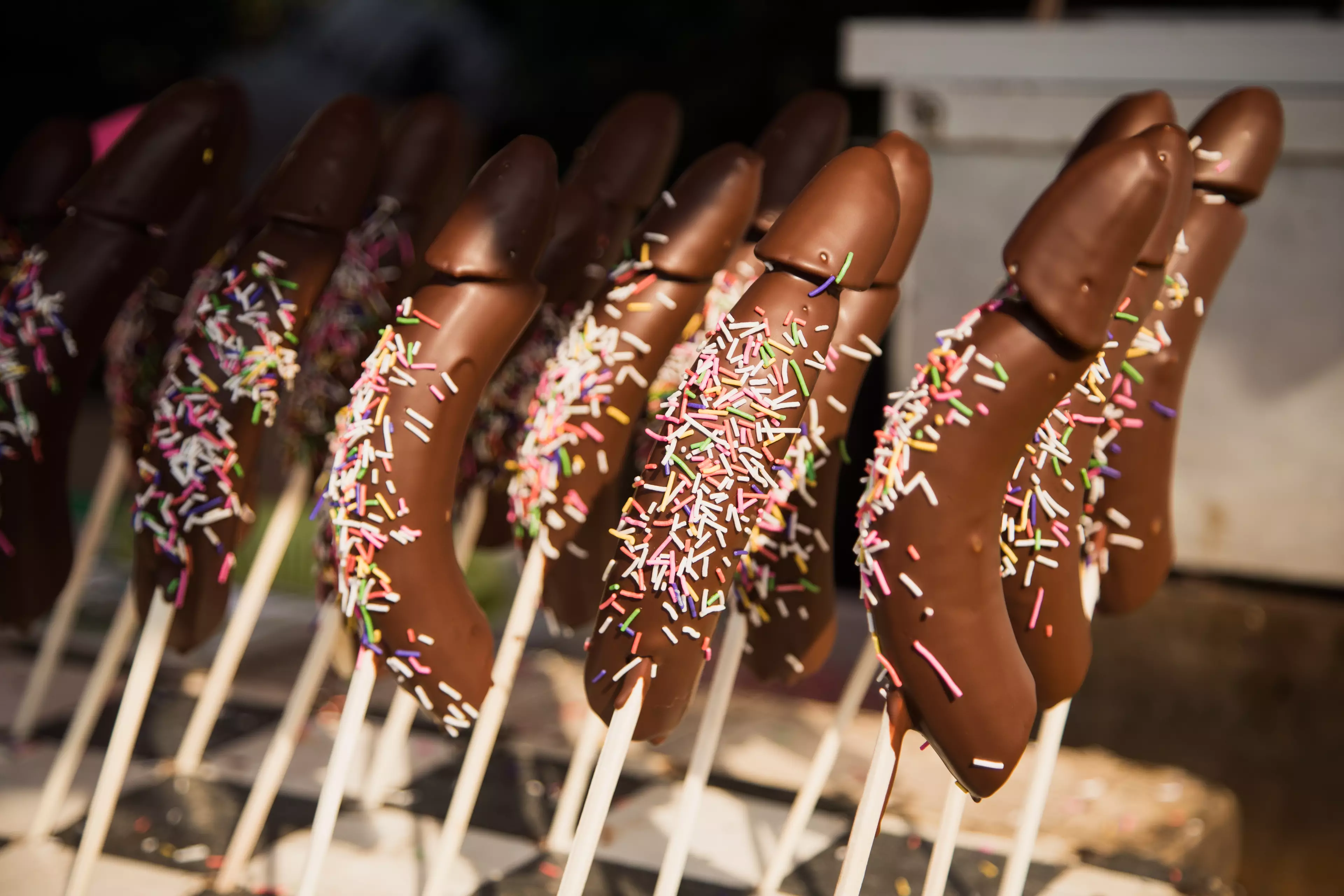 Visitors can enjoy a plethora of phallic-shaped sweet treats.