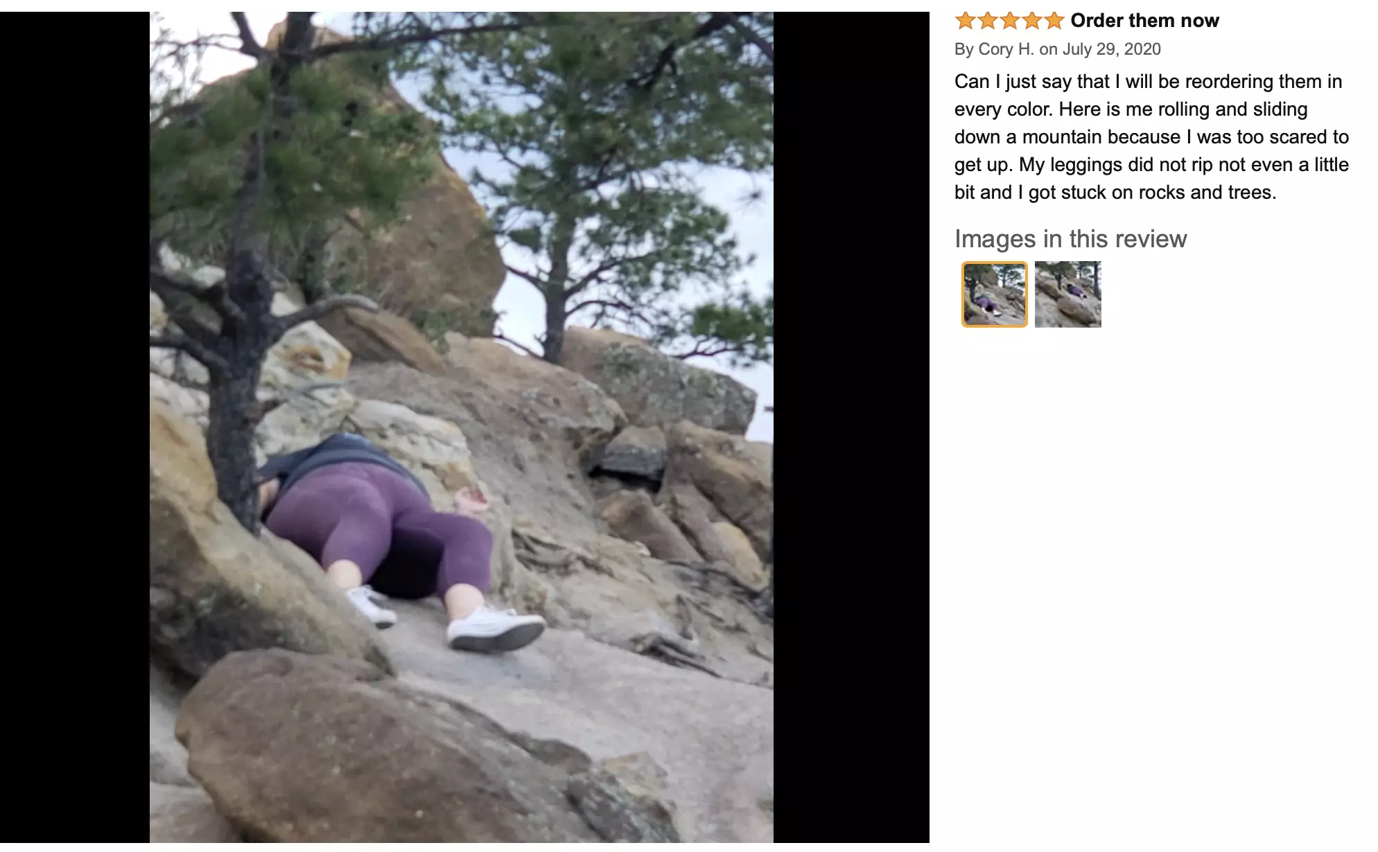 Woman Leaves Hilarious  Review Praising Leggings After