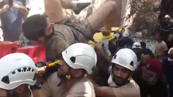 Crowd Cheer As Man Is Pulled From Rubble Following Beirut Explosion