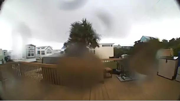Doorbell Camera Captures Moment Home Is Lifted Up By Hurricane Dorian
