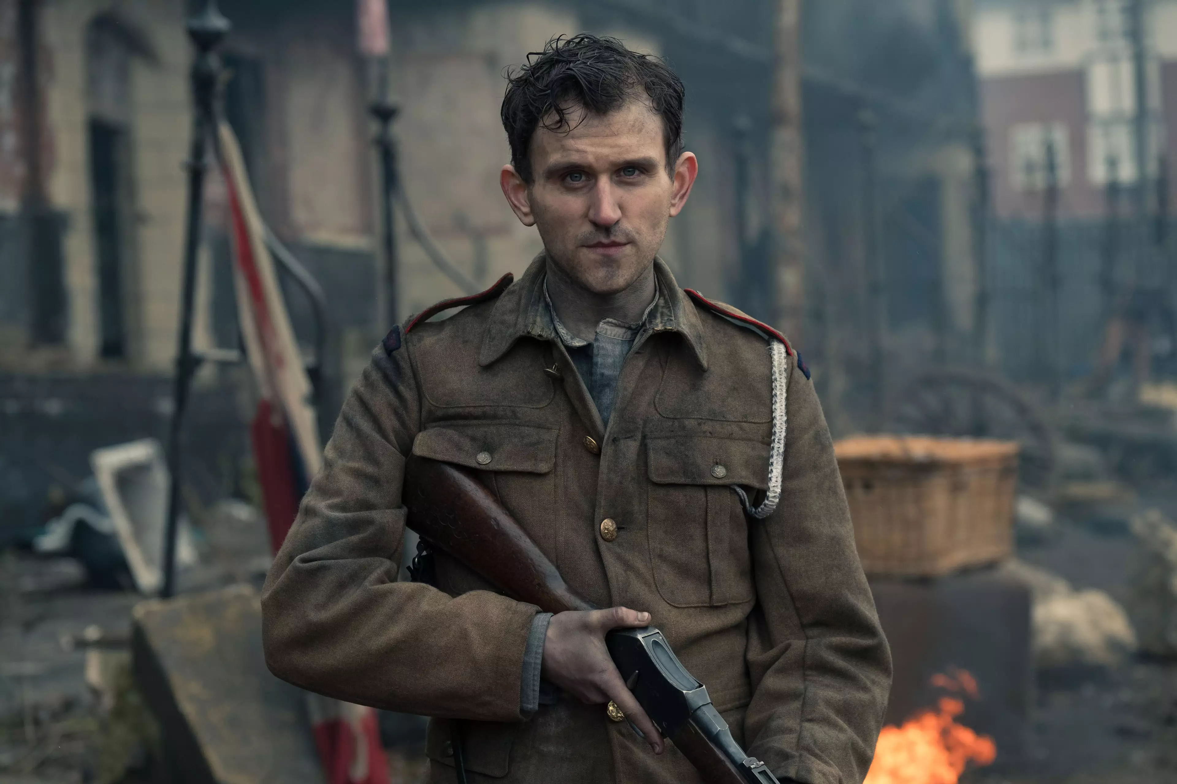 Harry also plays a soldier in anothe BBC Sunday night drama: War of the Worlds (