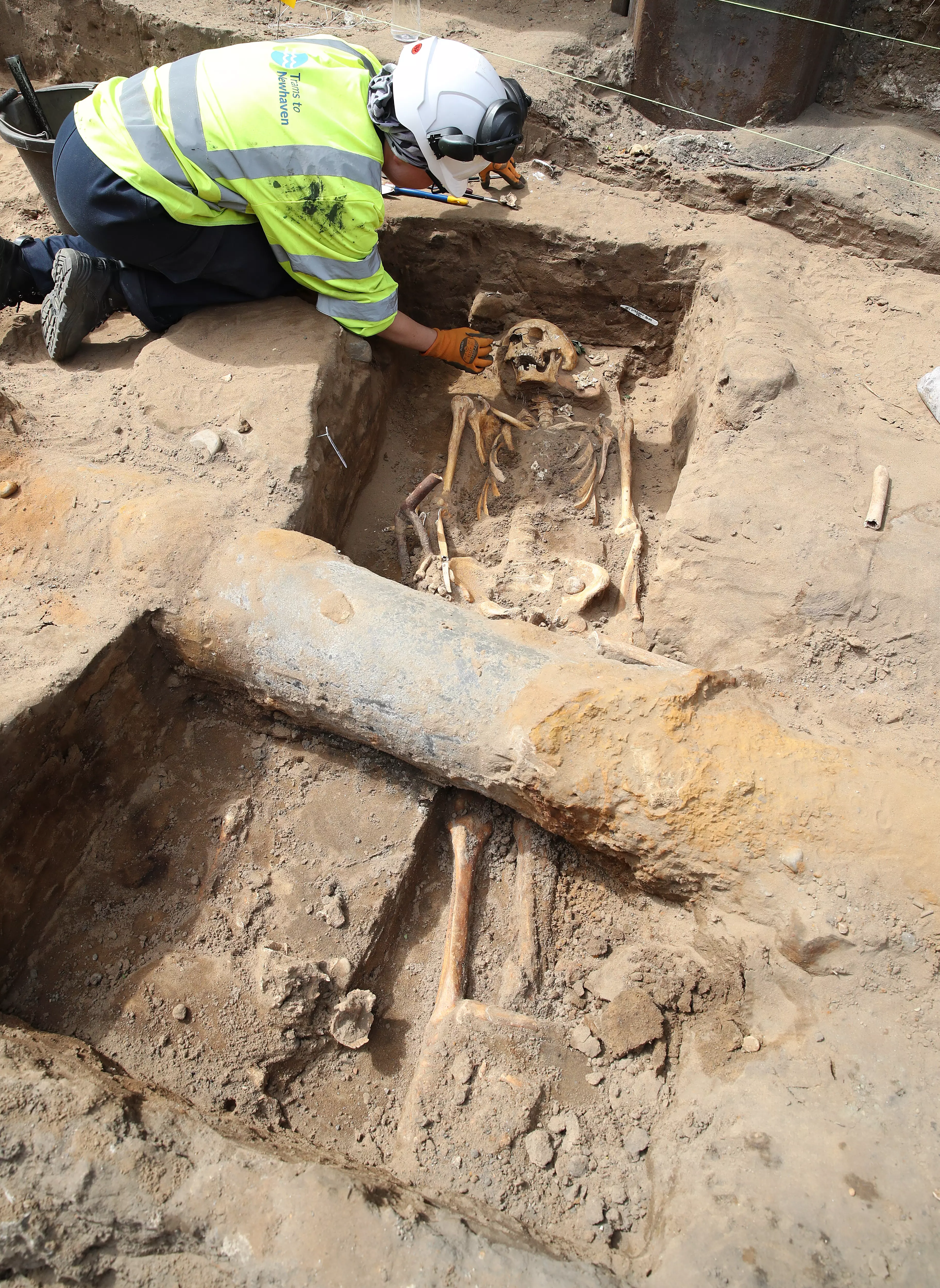 Archaeologists have found 10 bodies at the site in Edinburgh.