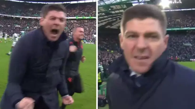 Steven Gerrard Erupts And Screams At Camera After Rangers Beat Celtic In Old Firm Derby 